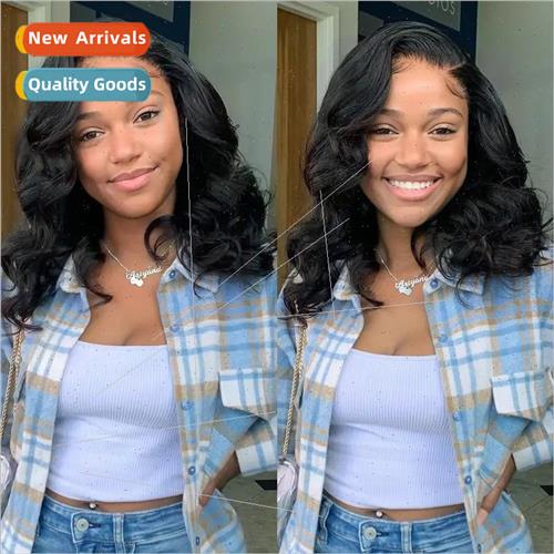 Wigs Europe Women Front Lace Chemical Fiber Head Covers Blac