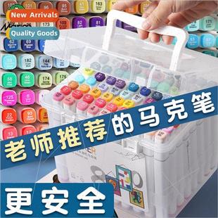 double ended set oil brushes design based drawn Marker hand