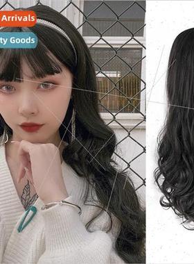 Hair band wig women long hair u-shaped half head cover remov
