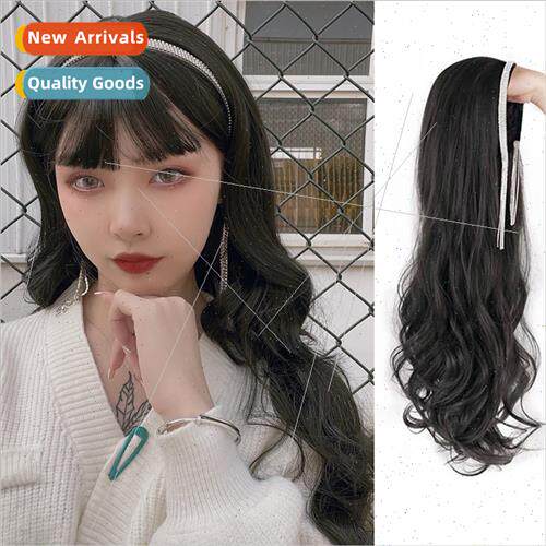 Hair band wig women long hair u-shaped half head cover remov