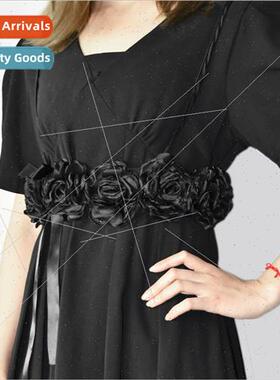 Strappy one-piece belt female flower decorative accessory ha