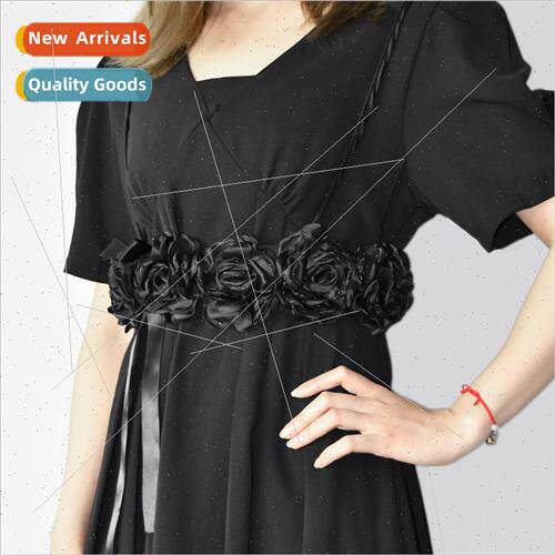 Strappy one-piece belt female flower decorative accessory ha