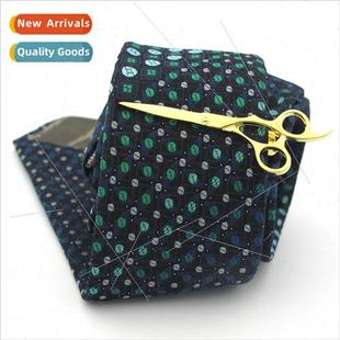 Jewelry Barber Gold Solid Tie Men Scissors Clip Copper