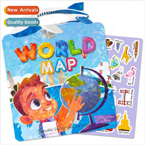 Childrens early education cognitive world map stickers conce