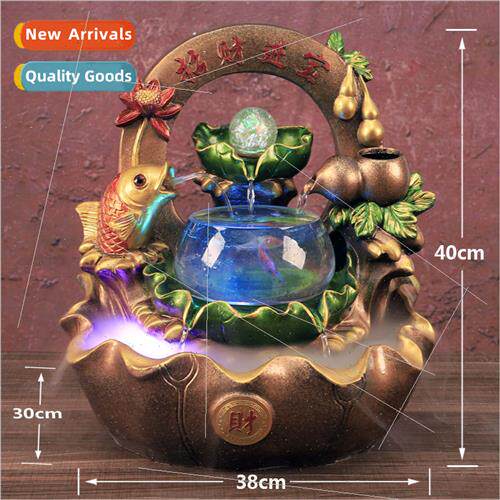 New Chinese carp running water feng shui wheel home living r