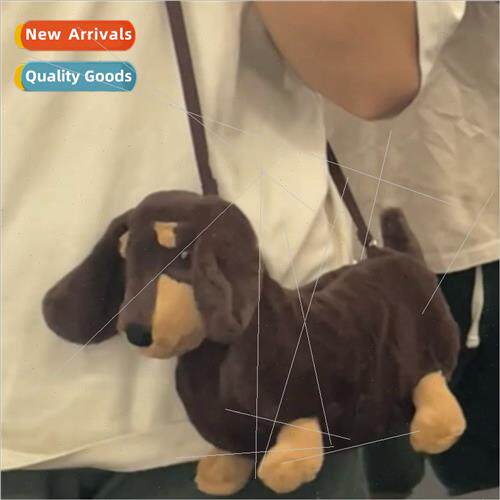 Cute dachshund crossbody bag 2023 new hundred cartoon plush