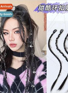 Y2K boxer braid wig women a card Spice Girls fishbone twist