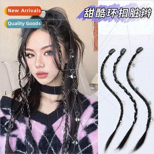 Y2K boxer braid wig women a card Spice Girls fishbone twist