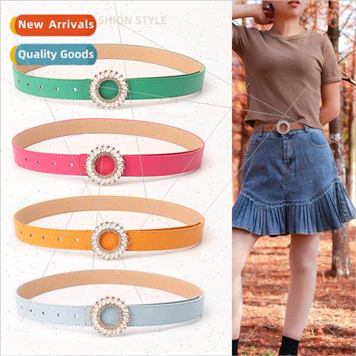 New inlaid diamond women belt simple women belt senior sense