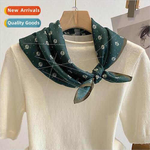 Printed silk scarf female Korean  lerary fashion cotton line