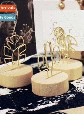 3 gold metal wire log message clip fresh rainest iron shape