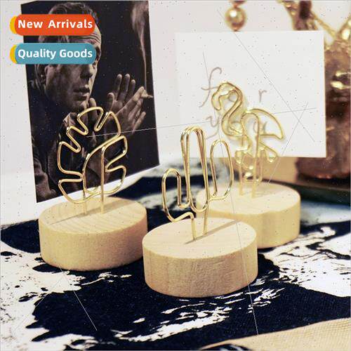 3 gold metal wire log message clip fresh rainest iron shape