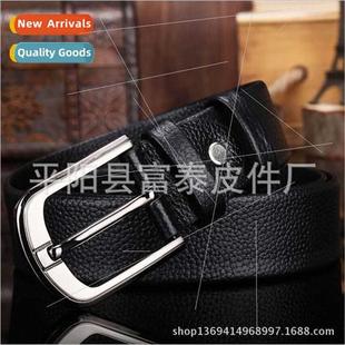 Men belt men leather belt men head leather pin buckle wrap-a