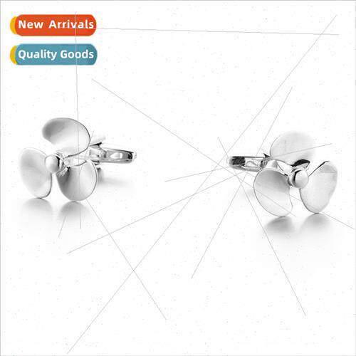 High  wind wheel cufflinks three leaf wheel metal cufflinks