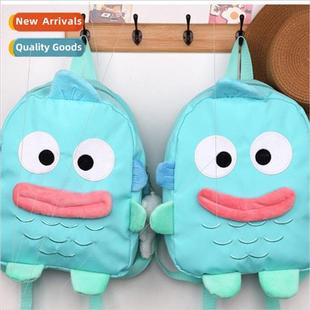 fish cute students weird Kore bag ugly shoulder 2023 cartoon
