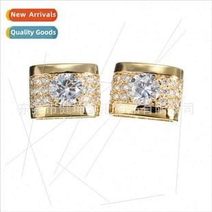 Diamond Buttons Men Crystal Eur Cufflinks Zirconia