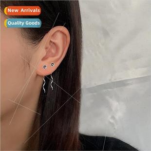 wire female chain flower rusti silver ear Thai Wave long