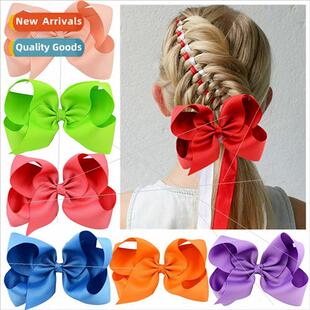 Hair Clip Threaded 6inch Band Color Bow Europe Headdress
