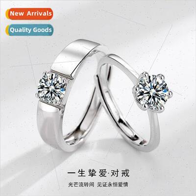 Koreaclassic six claw zirconia couple ring a pair lifelong f