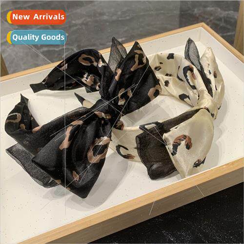 Leopard Print Hair Bands Oversized Bow Hair Bands Premium Fe