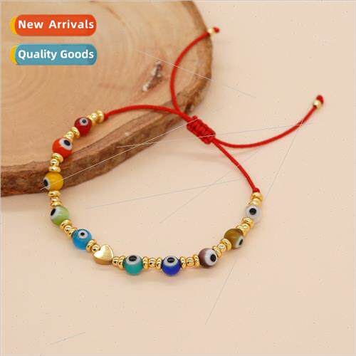 New retro design bohemian  mixed color glaze eyes gold-plate