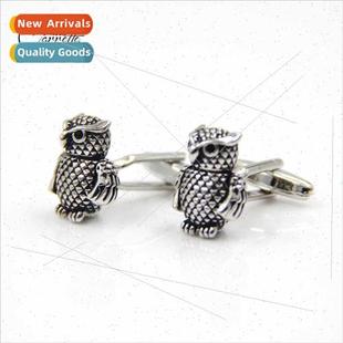Symbol Wings Swing Owl Forward Auspicious Back Men Cufflinks