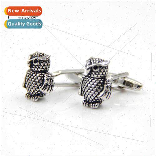 Owl Cufflinks Auspicious Symbol Wings Swing Back Forward Men