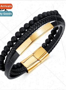 Europe Fashion Tanium Steel Bent Tag Magnetic Clasp Vintage