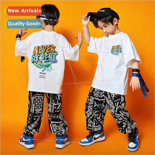 Set Dance Su Boys Hip Hop Summer Children  Clothes Loose Chi