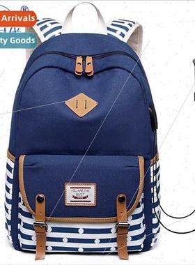 New shoulder bag capacy USB computer backpack outdoor travel