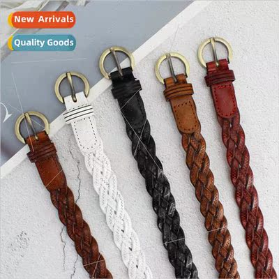 Korean women fashion four strands crushed cowhide leather br