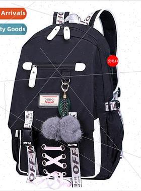 Female shoulder bag student schoolbag junior backpack printi