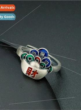 Enamel drip glaze polybasin ring country elegant delicate fa