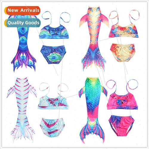 Mermaid Tail Swimsu Skirt 3pcs Girls Costume Girls Mermaid P