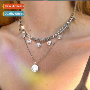 fashion necklace cartoon smiley thick WQ2401 pendant Europe