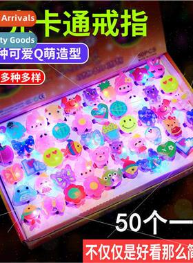 Soft plastic light-emting ring cartoon cute animal flash rin