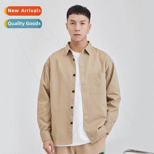 2024 Yi deep sea Japan loose solid color long-sleeved shirt