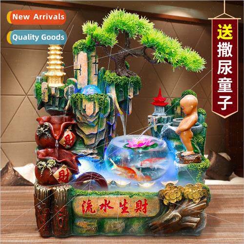 Creative wealth rolling rockery running water fountain decor