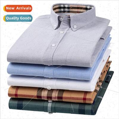 Big high-end cotton oxd spinning long-sleeved shirt men tops