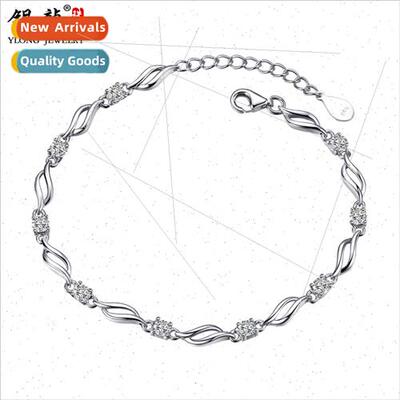 925 silver bracelet crystal love female couple bracelet jewe