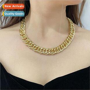 Metal Electroplating Faux Gold Color Retention Chunky Chain