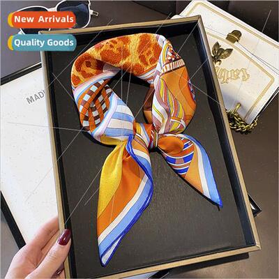 Spring summer thin splicing geometric cartoon  twill silk sc