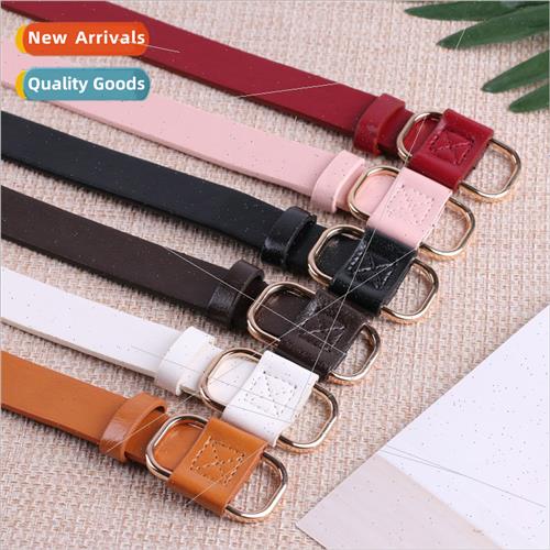 New simple day word buckle belt imation leather good fat MM
