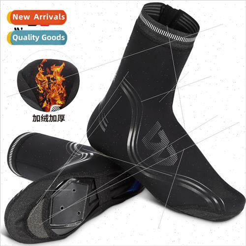 Bicycle warm padded waterproof cycling shoe covers mountain