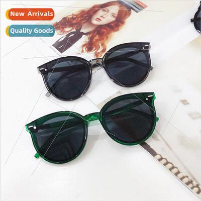 Touching heart u Renna sunglasses female Korean tide round f