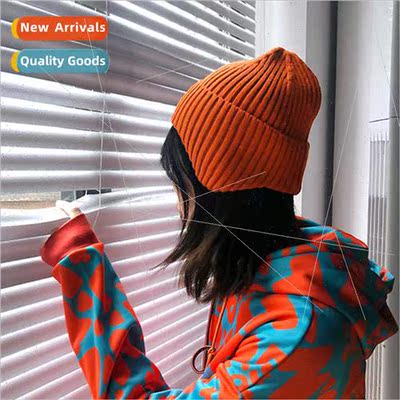2021 fall winter new knted wool hat warm windproof set head