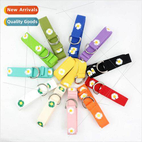 Korean small daisy men women universal canvas double ring bu
