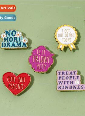 Europe Uned States new nd alloy letters brooch creative Engl