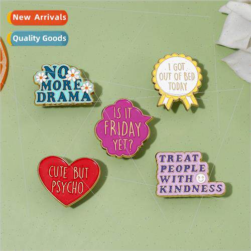 Europe Uned States new nd alloy letters brooch creative Engl