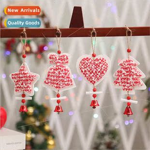 New Christmas decorations pendants knted wooden Christmas e